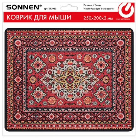 Коврик для мыши SONNEN "USSR" резина + ткань, 250х200х2 мм, 513962