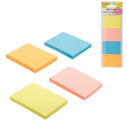 Блок самоклеящийся (стикеры), BRAUBERG, НЕОНОВЫЙ, 38х51 мм, 4 цвета х 50 листов, 124807 Блок самоклеящийся (стикеры), BRAUBERG, НЕОНОВЫЙ, 38х51 мм, 4 цвета х 50 листов, 124807