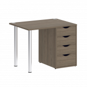 Home Office Стол письменный VR.SP-3-98.4 Вяз/Хром опоры 980*720*750 Home Office Стол письменный VR.SP-3-98.4 Вяз/Хром опоры 980*720*750