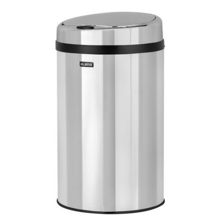 Ведро для мусора СЕНСОРНОЕ 30 л, нержавеющая сталь, зеркальная крышка, питание от 4-х батареек AA (не входят в комплект), LAIMA, 609329