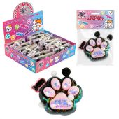 Игрушка-антистресс "КОШАЧЬЯ ЛАПКА С РЫБКОЙ", 7х6 см, черно-розовая, дисплей, JOLLY JOT (ДЖОЛЛИ ДЖОТ), 665773