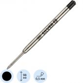 Стержень шариковый ICO Silver тип Parker черный 98 мм (толщина линии 0.5 мм) Стержень шариковый ICO Silver тип Parker черный 98 мм (толщина линии 0.5 мм)