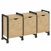 Loft Тумба на колесных опорах наборная. Вариант №5 VR.L-TN-5.K Тиквуд светлый/Чёрный металл 1440*460*767 Loft Тумба на колесных опорах наборная. Вариант №5 VR.L-TN-5.K Тиквуд светлый/Чёрный металл 1440*460*767