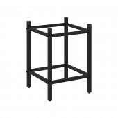 Loft Угловой проходной модуль VR.L-SL.UPK-1.1.1 Чёрный металл 446*446*636