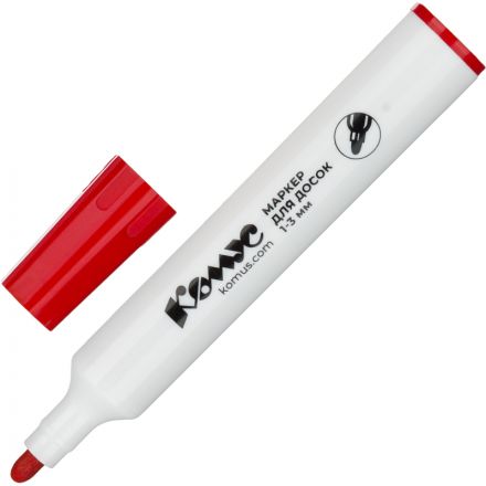 Маркер для белых досок КОМУС красный 1-3 мм Маркер для белых досок КОМУС красный 1-3 мм