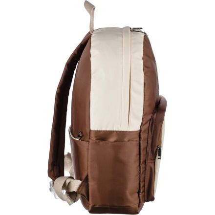 Рюкзак №1School  бежевый эмблема мишка