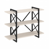 Loft Стеллаж на регулируемых опорах-3 полки VR.L-MST.O-3.8V Денвер светлый/Чёрный металл 1200*400*910