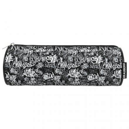 Пенал-косметичка BRAUBERG, Graffiti, черный, 20х7х7см, 272297