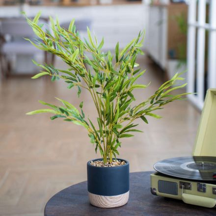 Цветок искусственный Бамбук в цементном горшке, Д125 Ш125 В650,Mia5