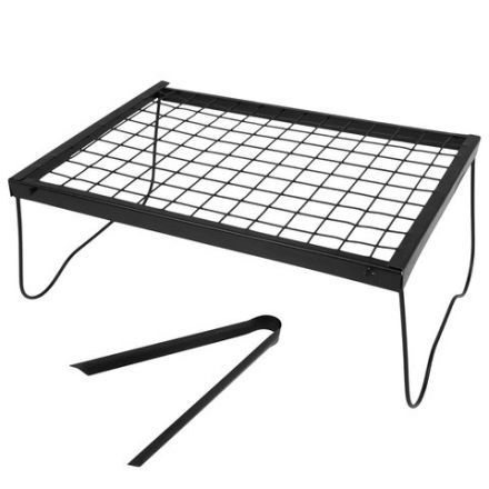 Решетка-гриль с ножками складная со щипцами, размер 350х250 мм, высота 150 мм, в коробке, 101409, 701747