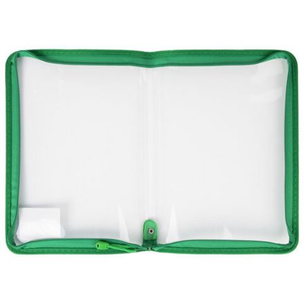 Папка на молнии пластиковая BRAUBERG "Диагональ", А4, 325х230 мм, прозрачная, молния ассорти, 224052