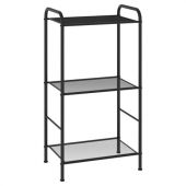 Стеллаж на металлокаркасе "Валенсия-13", 455х300х855 мм, 3 полки, черный, СТВ13 Ч