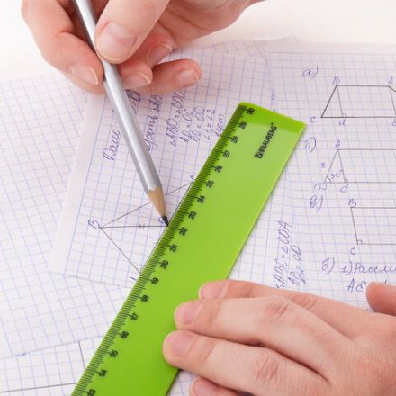 Линейка пластиковая 30 см BRAUBERG "NEON", ассорти, пакет, 210751