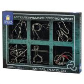 Головоломки металлические большие ЗОЛОТАЯ СКАЗКА, набор 6 штук, MEDIUM level, 664926 Головоломки металлические большие ЗОЛОТАЯ СКАЗКА, набор 6 штук, MEDIUM level, 664926