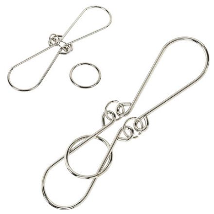 Головоломки металлические большие ЗОЛОТАЯ СКАЗКА, набор 6 штук, MEDIUM level, 664926