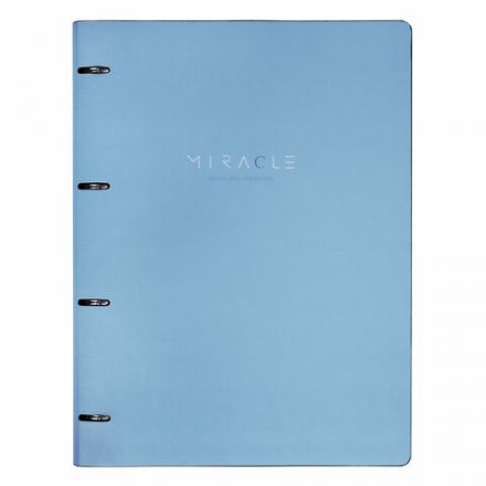 Тетрадь на кольцах БОЛЬШАЯ А4 (240х310 мм), 120 л., под кожу, BRAUBERG VISTA, "Пастельная", 404514