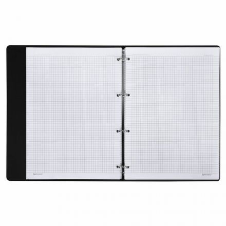 Тетрадь на кольцах БОЛЬШАЯ А4 (240х310 мм), 120 л., под кожу, BRAUBERG VISTA, "Пастельная", 404514