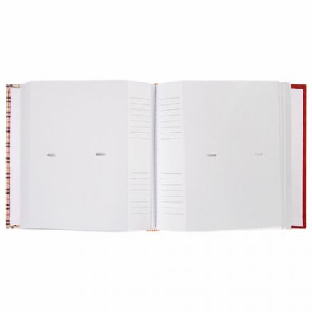 Фотоальбом BRAUBERG "Шотландка" на 200 фото 10х15 см, под кожу, бумажные страницы, бокс, 391192