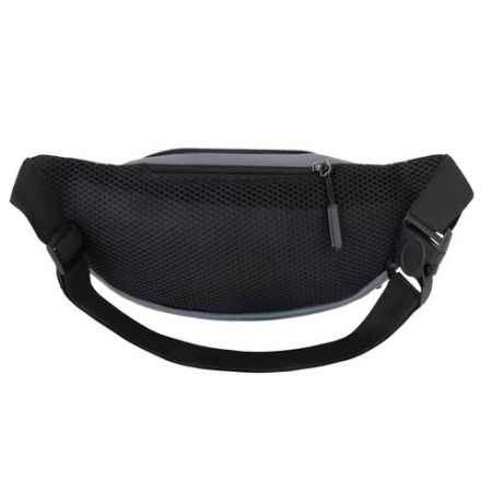 Сумка на пояс HEIKKI PROMPT (ХЕЙКИ), 2 отделения, регулируемый ремень, светоотражающие элементы, серая, 35х14х4см, 273925