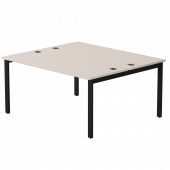 Бенч-система на 2 места Everprof EVO на металлокаркасе 1580х670(1370)x755 Кашемир/Черный