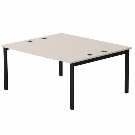 Бенч-система на 2 места Everprof EVO на металлокаркасе 1580х670(1370)x755 Кашемир/Черный