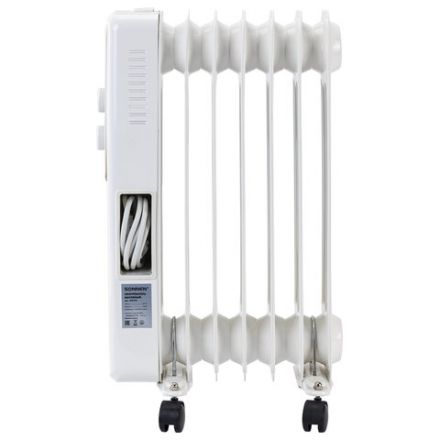 Обогреватель масляный SONNEN DFS-7E, 7 секций, 1500 Вт, 3 режима, механическое управление, белый, 457779