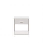 Комод Leset Линкс с ящиком и полкой, Каркас Белый, ящики Белые, Белый, Белый, Экокожа