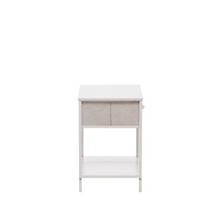 Комод Leset Линкс с ящиком и полкой, Каркас Белый, ящики Белые, Белый, Белый, Экокожа