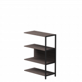 Полустеллаж металлический средний Everprof EVO 805х385x1120 Дуб Пасадена/Черный