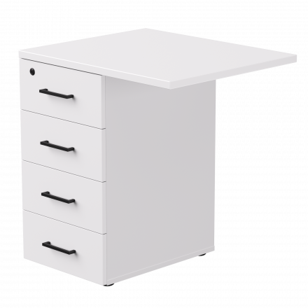 Тумба приставная Everprof EVO с топом 710х600x755 Белый