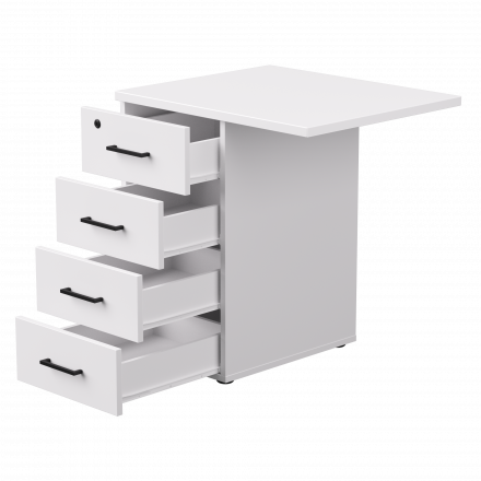 Тумба приставная Everprof EVO с топом 710х600x755 Белый