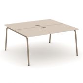 Estetica Рабочая станция на 2 места ES.D.RS-2.4-LK Капучино/Латте металл 1580*1500*750