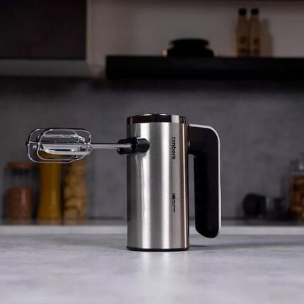 Миксер TIMBERK T-HM40S49, 550 Вт, 5 скоростей, 2 венчика, 2 крюка для теста, подставка, стальной Миксер TIMBERK T-HM40S49, 550 Вт, 5 скоростей, 2 венчика, 2 крюка для теста, подставка, стальной