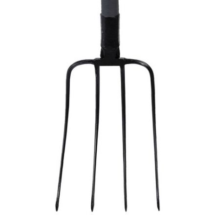 Вилы садовые стальные 22х30 см, ОБЩАЯ ДЛИНА 120 см, черенок сталь, V-ручка, RABBITEX (РАББИТЕКС) "STRONG METAL", 700490