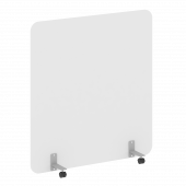 R-line Перегородка на металлических опорах, на роликах DP.R-140-150 Белый/Серый металл 1400*18*1500