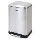Ведро мусорное с педалью 12 л, крышка с доводчиком, стальное, БЕЗ ОТПЕЧАТКОВ, LAIMA ULTRA, 701568
