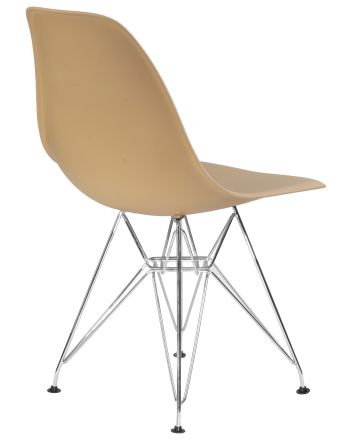 Стул обеденный DOBRIN DSR, ножки хром, цвет бежевый (GR-03)