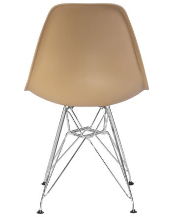 Стул обеденный DOBRIN DSR, ножки хром, цвет бежевый (GR-03)