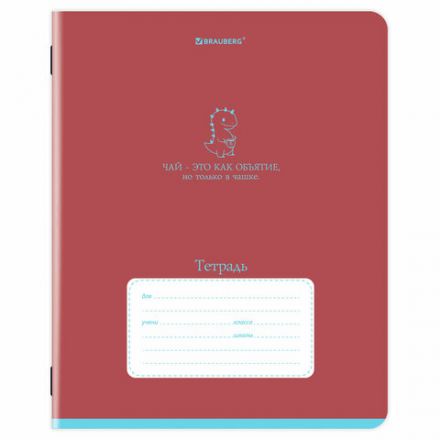 Тетрадь 24 л. BRAUBERG клетка, обложка картон, PHRASES, 107304