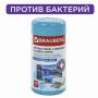 Салфетки АНТИБАКТЕРИАЛЬНЫЕ ДЛЯ МОНИТОРОВ И ПЛАСТИКА, ПЛОТНЫЕ, BRAUBERG, 100 шт., 513476