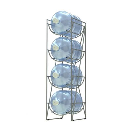 Стеллаж для воды Кагорта-2 на 4 тары металлик 340х435х1150 мм