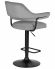 Стул барный DOBRIN CHARLY BLACK, серый велюр (MJ9-75)