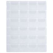 Листы-вкладыши для альбома "OPTIMA" на 24 монеты d до 38 мм, КОМПЛЕКТ 10 шт., 200х250 мм, ПВХ, STAFF, 238084