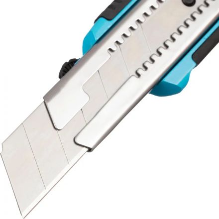 Нож усиленный TOPFORT 25 мм алюминиевый корпус с резиновыми вставками