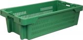 Ящик рыбный 800х400х225 перфорированный зеленый