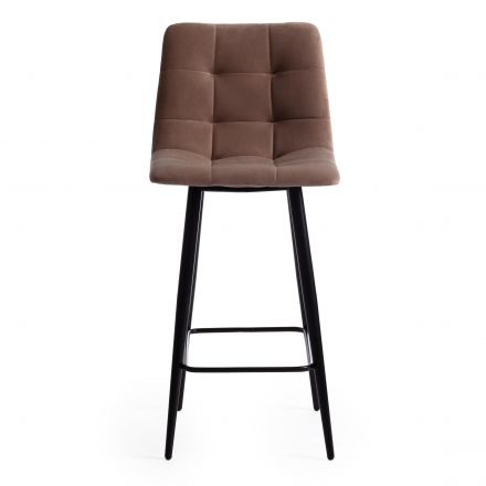 Стул полубарный CHILLY (mod. 7095пб ) ткань/металл, 53x44x94 см, высота до сиденья 66 см, бежевый barkhat 5/черный