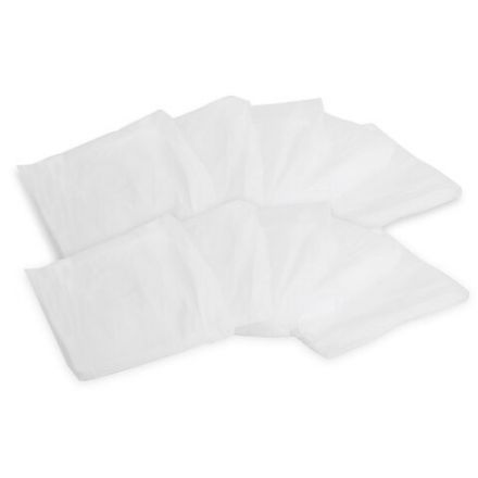 Халат одноразовый белый на кнопках КОМПЛЕКТ 10 шт., XL, 52-54 размер, 110 см, рукав на резинке, 20 г/м2, СНАБЛАЙН