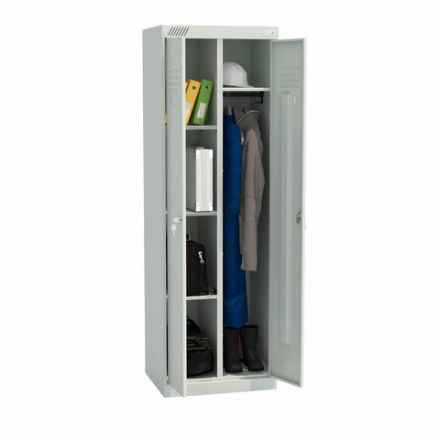 Шкаф металлический хозяйственный ШМУ-22-600, двухсекционный, 1850х600х500 мм, 33 кг, разборный