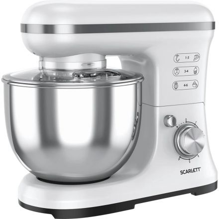 Миксер SCARLETT SC-SM10S50, планетарный, 1400Вт, белый Миксер SCARLETT SC-SM10S50, планетарный, 1400Вт, белый
