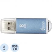 Флеш-память SmartBuy V-Cut 8 Gb USB 2.0 голубая Флеш-память SmartBuy V-Cut 8 Gb USB 2.0 голубая